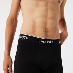 Lacoste Menâs Long Stretch Cotton Boxer Brief 3-Pack Black